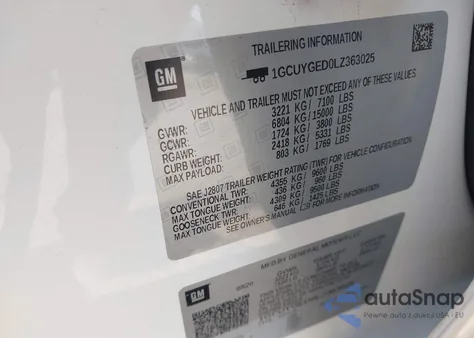 2020 Chevrolet Silverado 1500 4Wd Short Bed Ltz from USA, damaged, VIN 1GCUYGED0LZ363025